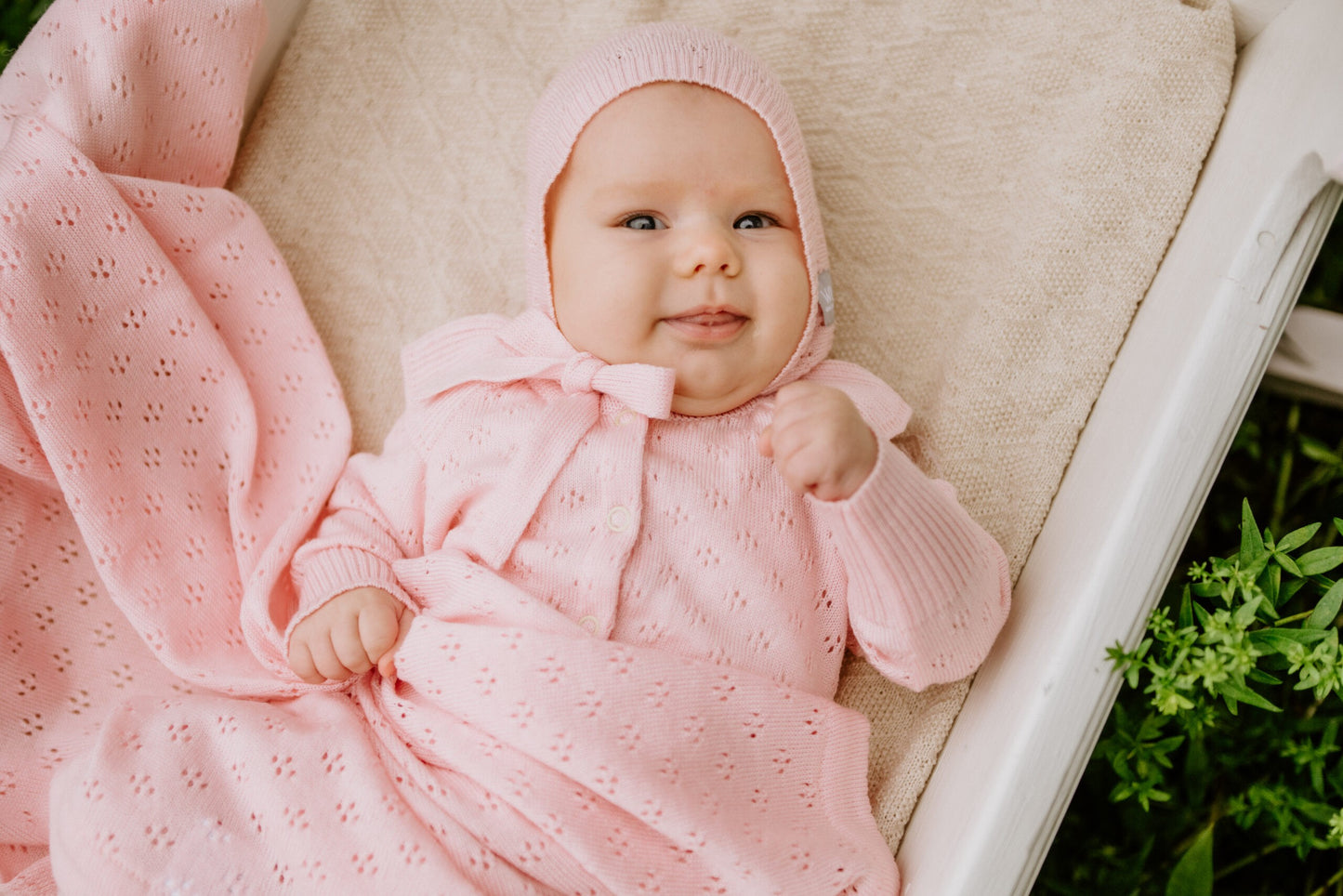 LOVE Gift Set For Baby - Blanket, Romper and Bonnet