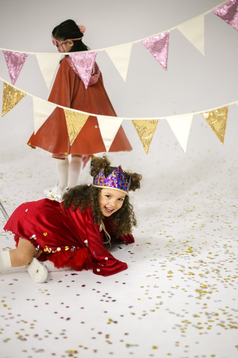 Sequin Garland - Gold and Beige