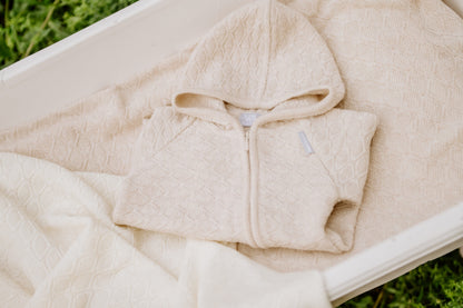 HAPPINESS Gift Set For Baby - Blanket, Romper and Bonnet