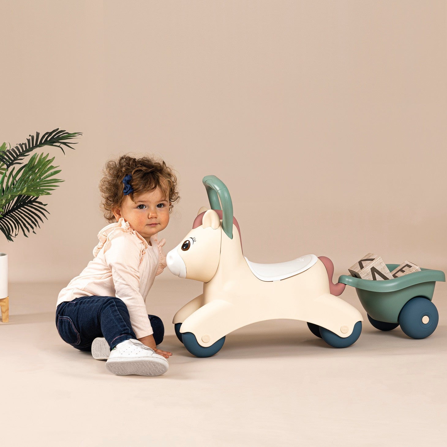 Little First Ride-On Pony with Trailer