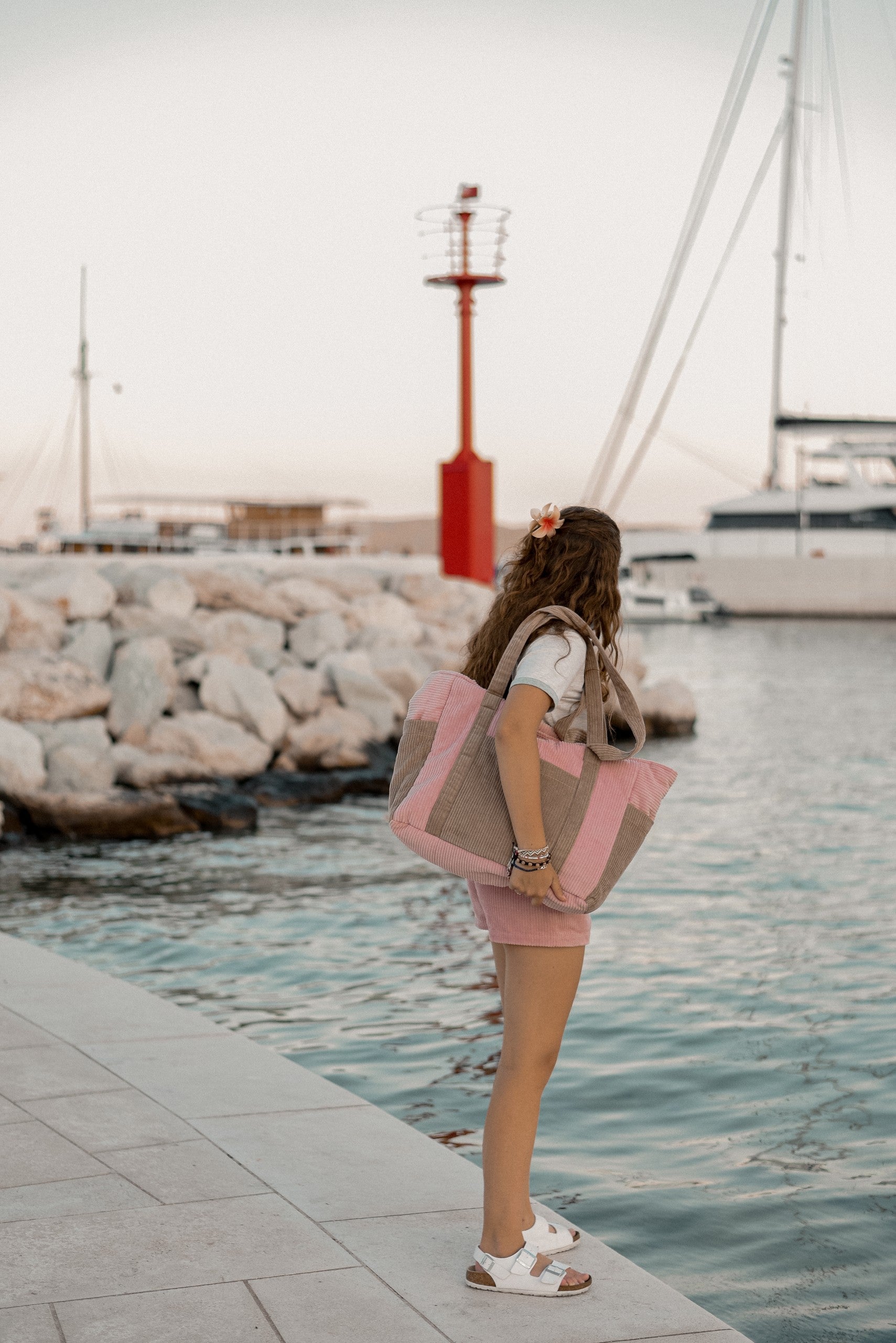 Mom / Weekender Bag - Pink Coffee