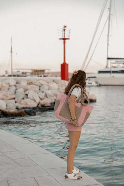 Mom / Weekender Bag - Pink Coffee