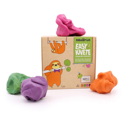 Neogrün Organic Easy Clay Set 4x120g – Orange, Green, Pink, Violet