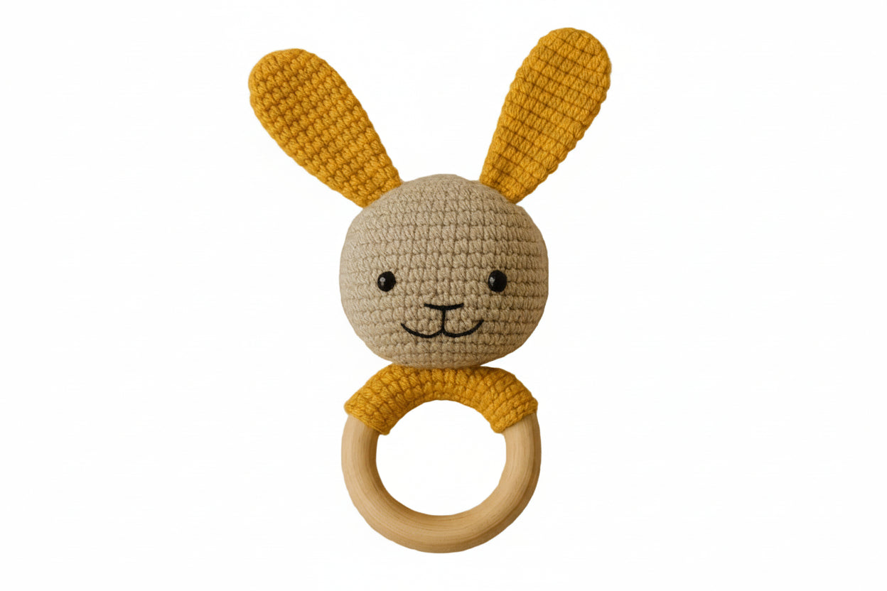 Rattle Bunny - Yellow