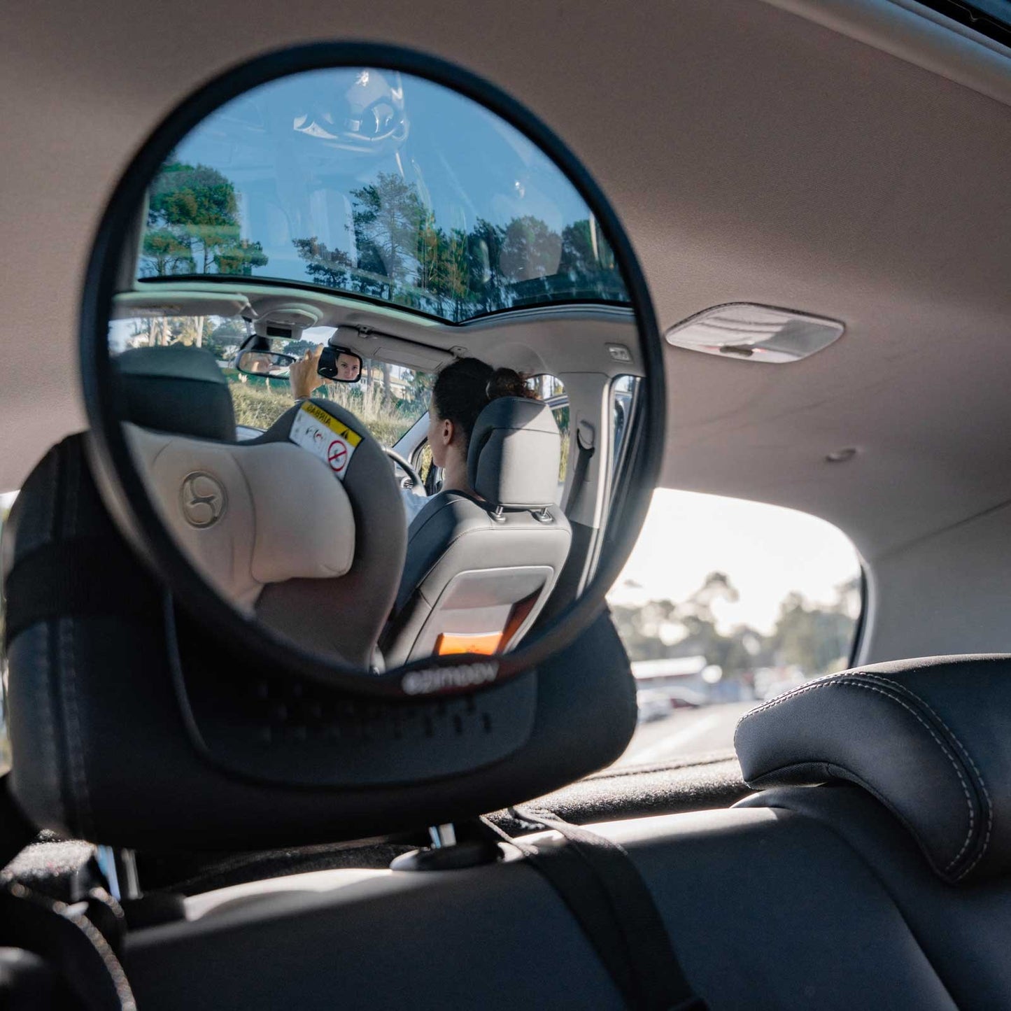 Round Rear Facing Car Seat Mirror