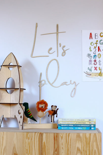 Wooden Wall Sign - Let's Play